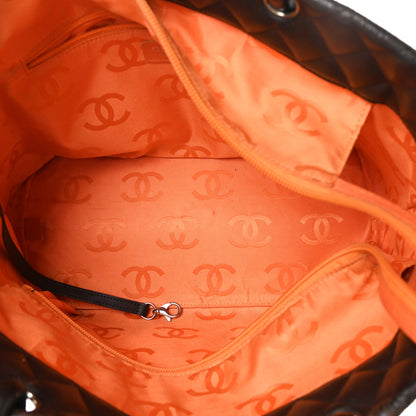 Chanel Calfskin Quilted Large Cambon Tote Brown Beige 6 of 14