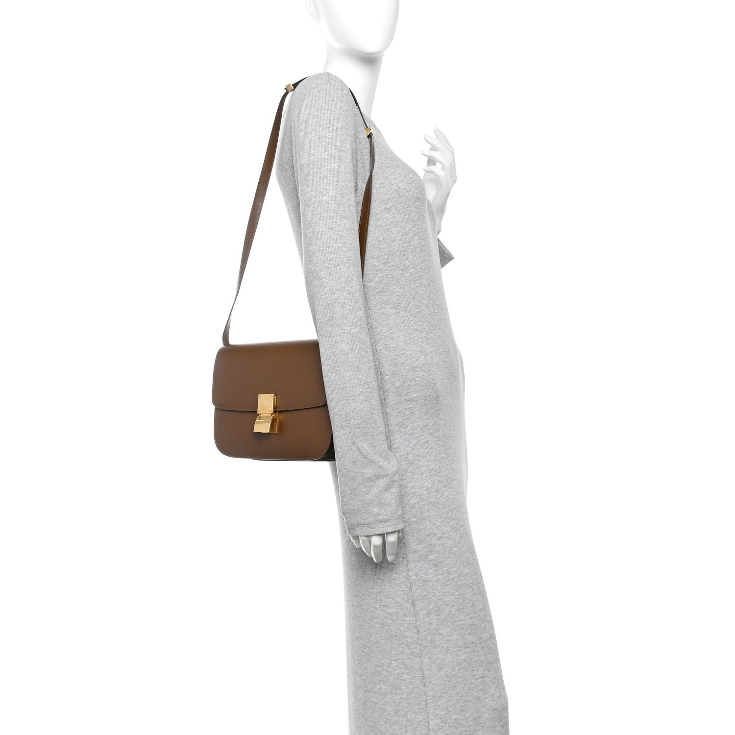 Celine Box Calfskin Medium Classic Box Flap Bag Camel 2 of 10