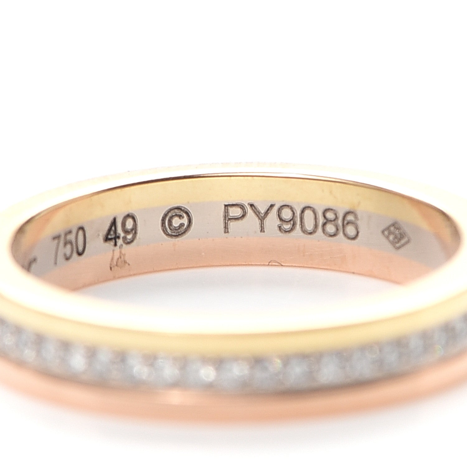 Cartier 18K White Yellow Pink Gold Diamond 3.5mm Vendome Louis Cartier Wedding Band Ring 49 5 5 of 5