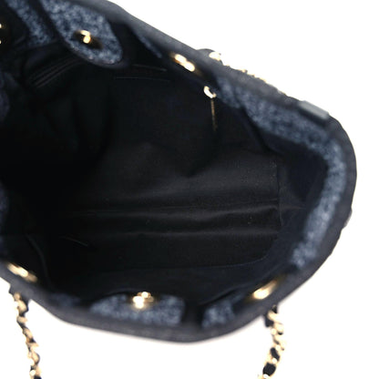 Chanel Lurex Boucle Mini Deauville Tote Blue 9 of 11