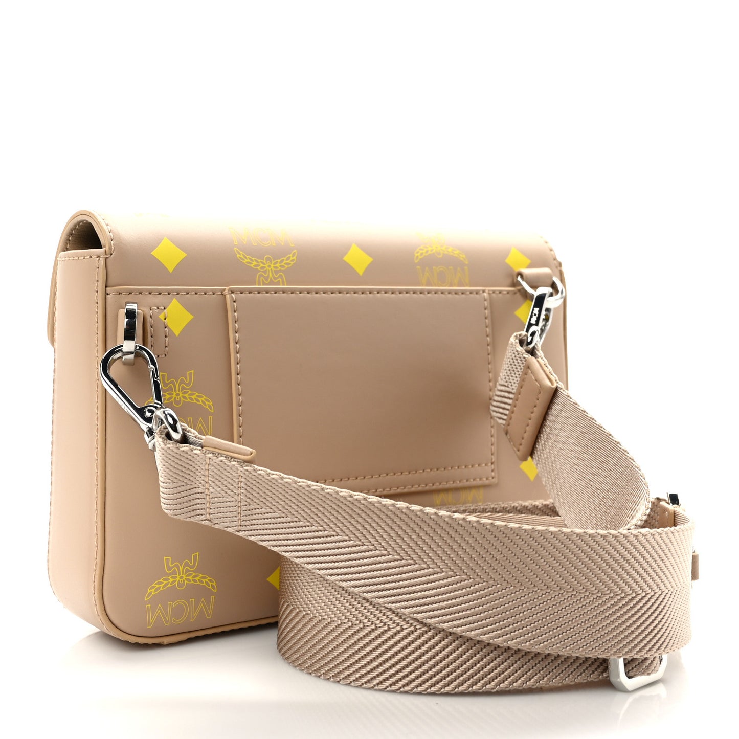 Calfskin Color Splash Logo Crossbody Small Croissant