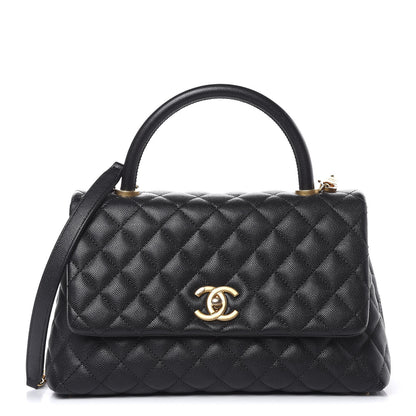 Chanel Caviar Quilted Small Coco Handle Flap Black 1 of 13