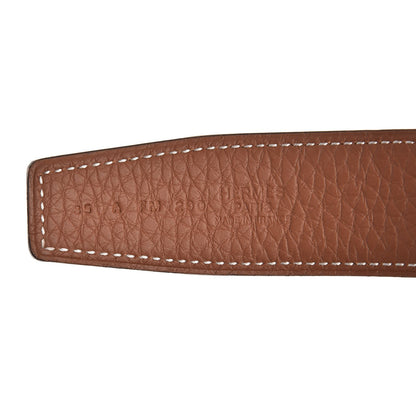 Hermes Box Togo 32mm Guilloche H Belt 85 Black Gold 5 of 7