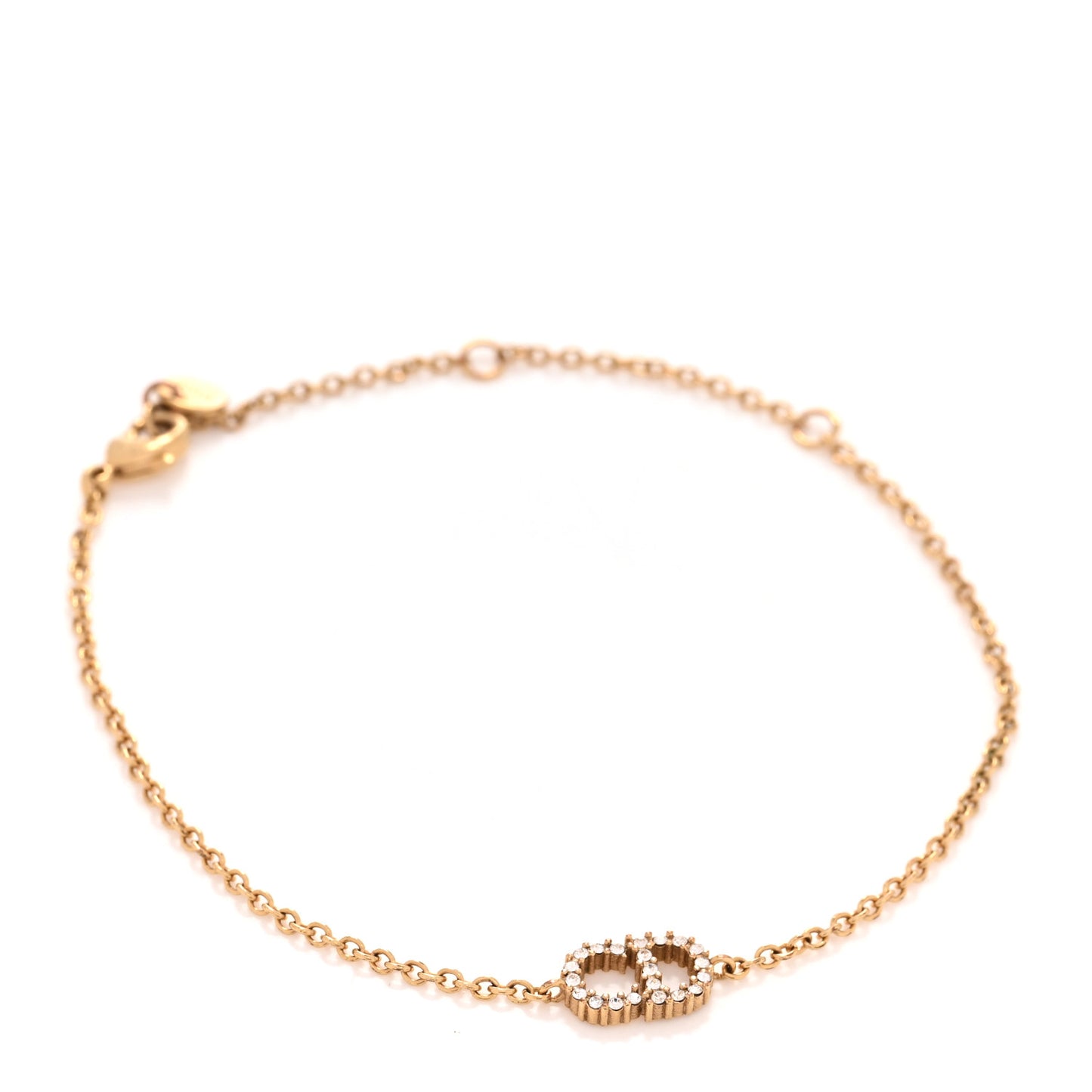 Metal Crystal Clair D Lune Bracelet Gold