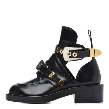 Balenciaga Brushed Calfskin Ceinture Ankle Boots 38 Black 1 of 7