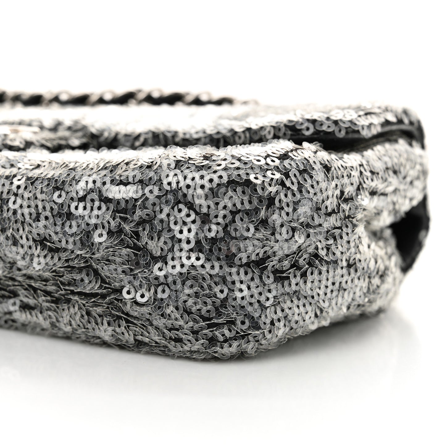 Sequin Small Single Flap Silver