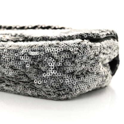 Chanel Sequin Small Single Flap Silver 10 of 10