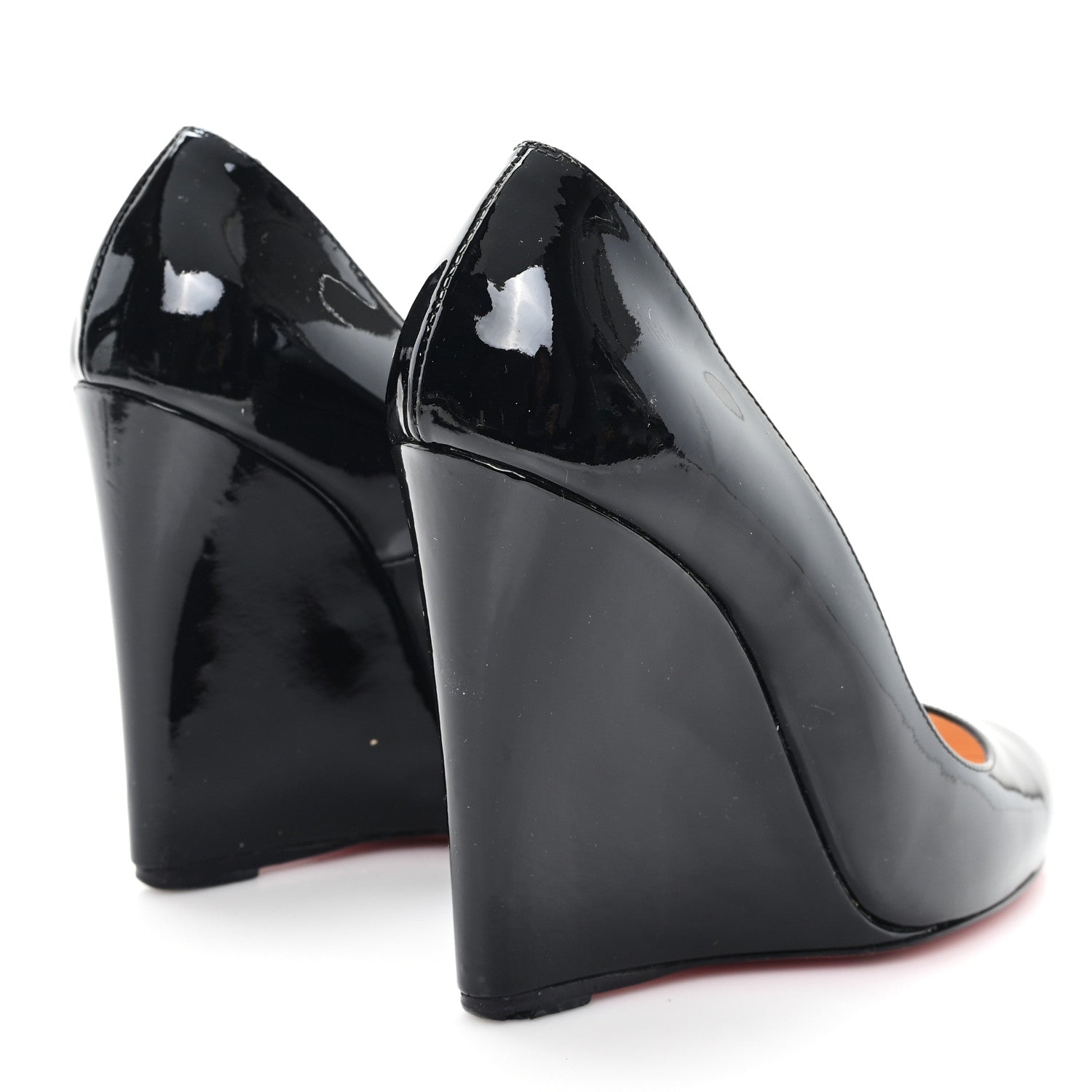 Christian Louboutin Patent Ron Ron Zeppa 80 Wedges 36.5 Black 5 of 8