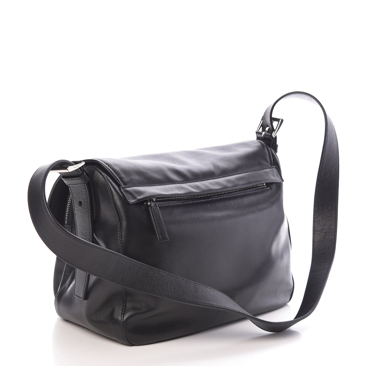 Prada Soft Calf Messenger Bag Black 3 of 9