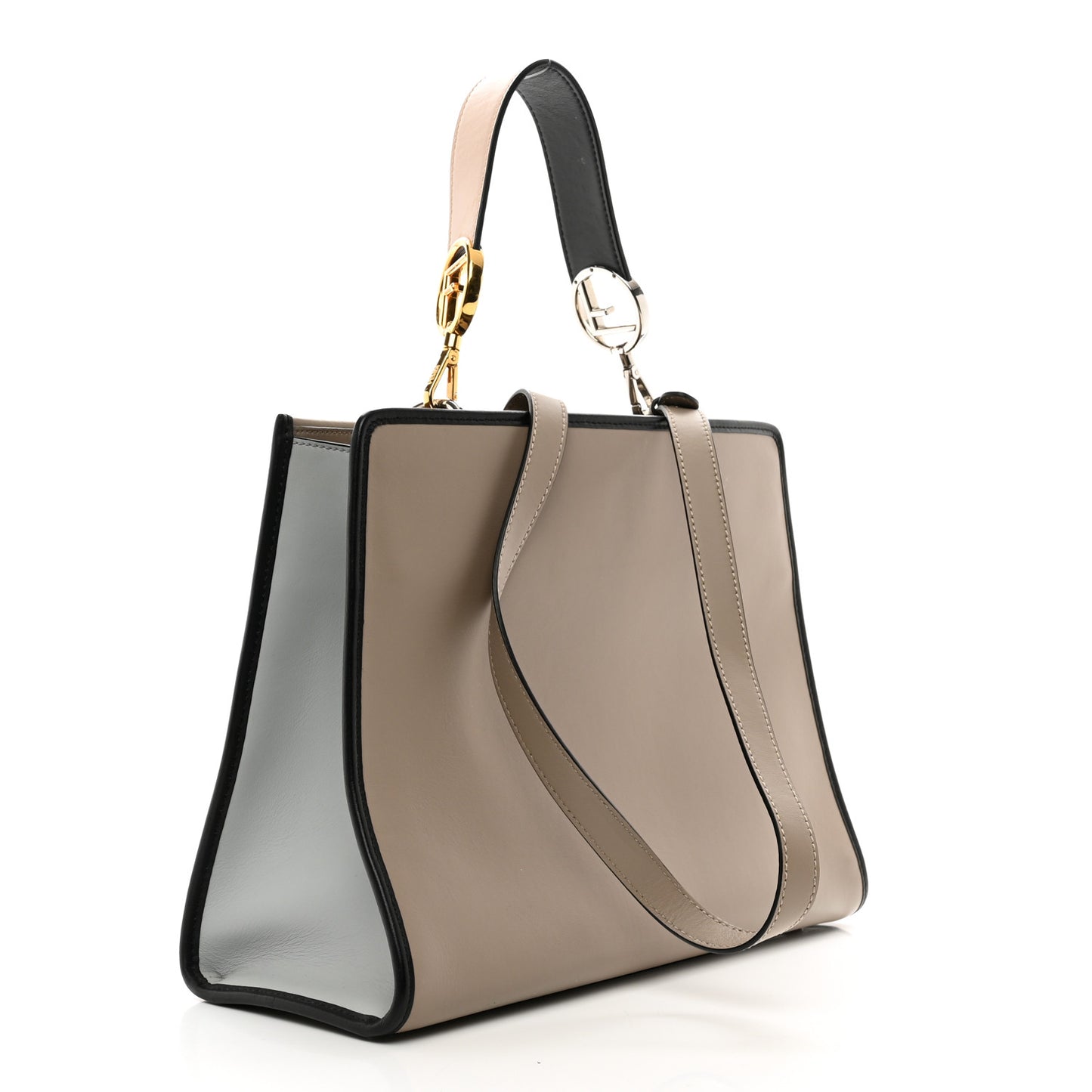 Vitello Century F is Fendi Regular Runaway Satchel Tortora Burro Multicolor