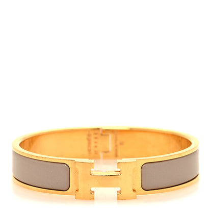 Hermes Enamel Narrow Clic Clac H Bracelet PM Marron Glace 1 of 5