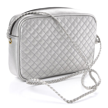 Gucci Laminated Nappa Web Trapuntata Small GG Shoulder Bag Argento 3 of 10