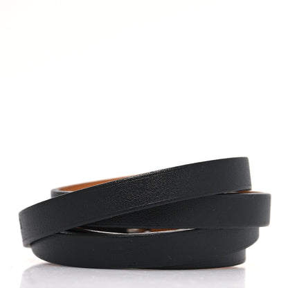 Hermes Chamonix Hapi 3MM Triple Tour Wrap Bracelet S Black 3 of 5