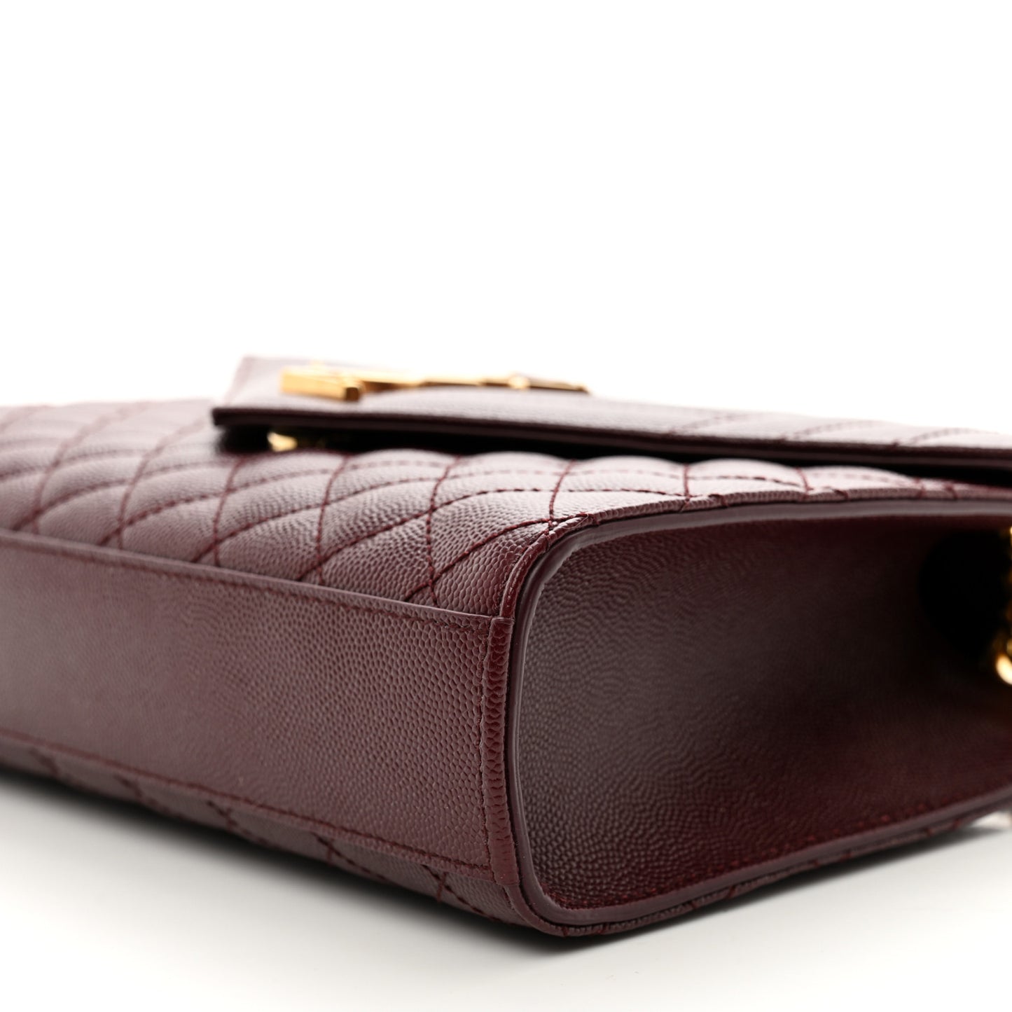 Grain De Poudre Textured Mixed Matelasse Medium Triquilt Monogram Satchel Rouge Legion