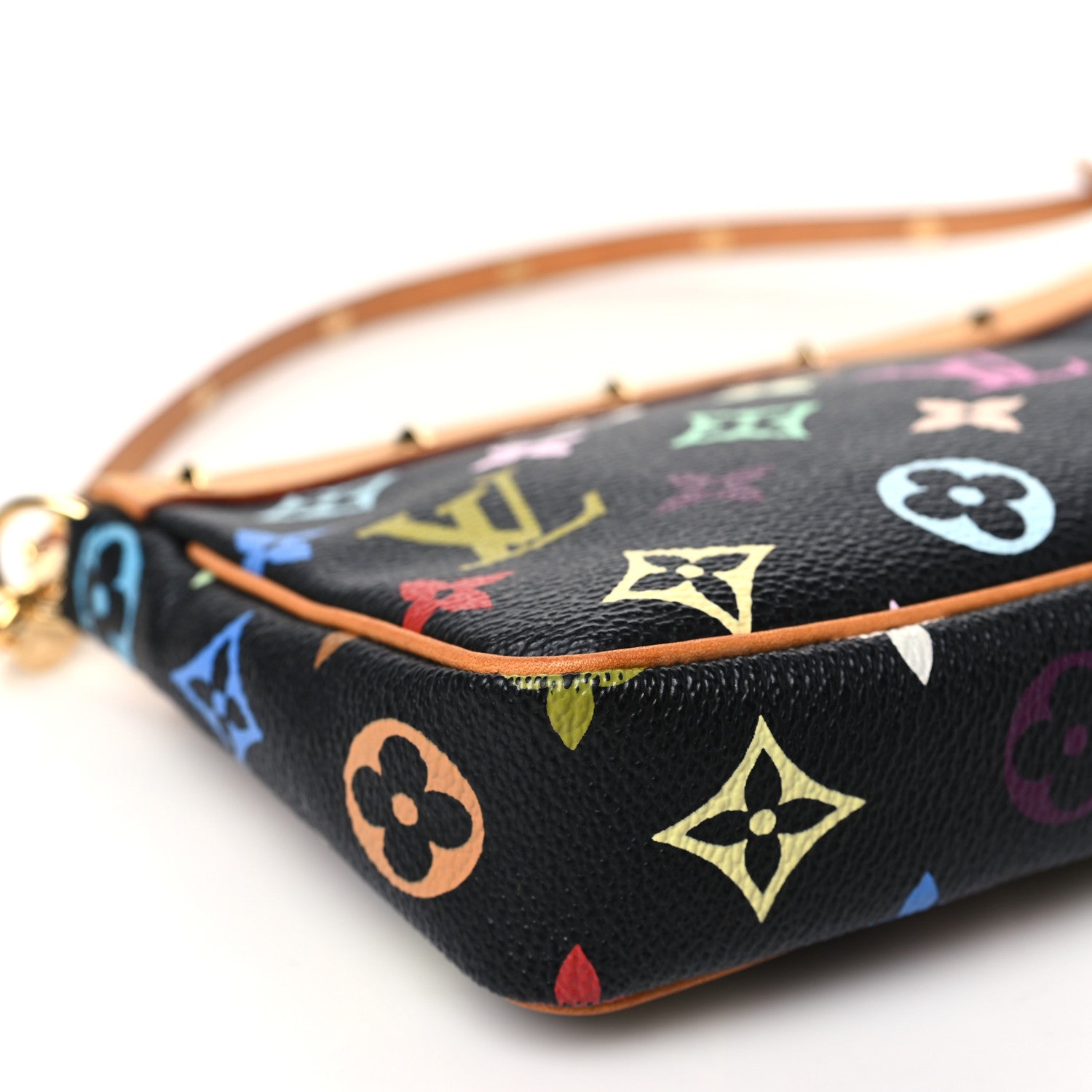 Louis Vuitton Monogram Multicolor Pochette Accessories Black 9 of 10