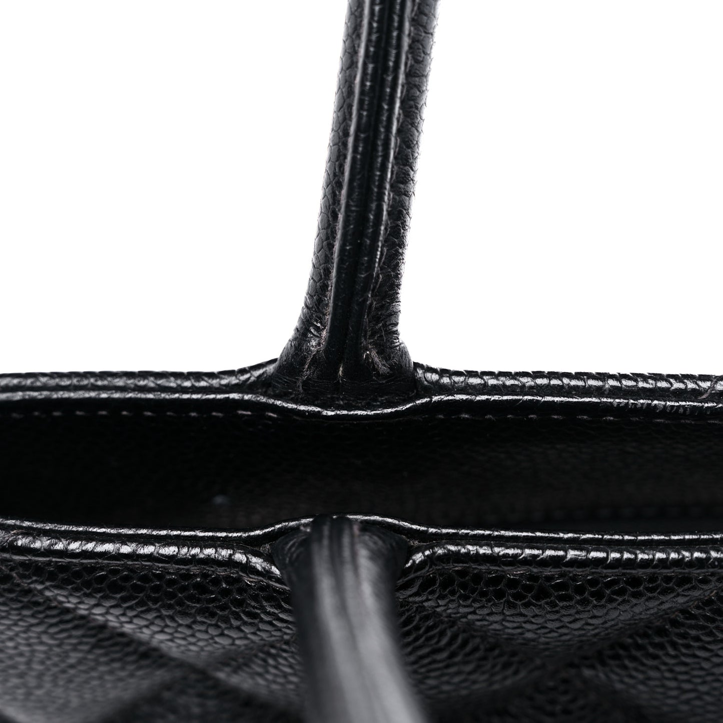 Caviar Quilted Medallion Tote Black