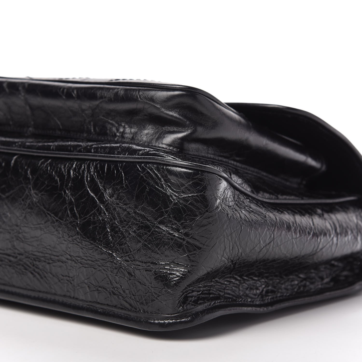 Saint Laurent Crinkled Calfskin Matelasse Monogram Large Niki Chain Satchel Black 7 of 10