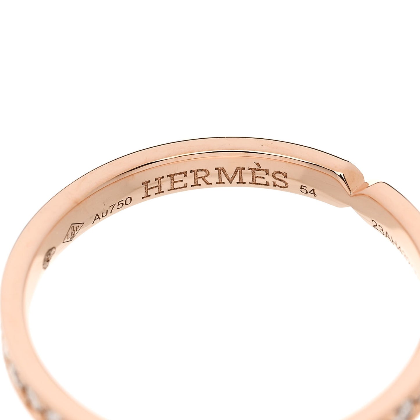 18K Rose Gold Diamond PM Ever Kelly Wedding Band Ring 54 6.75
