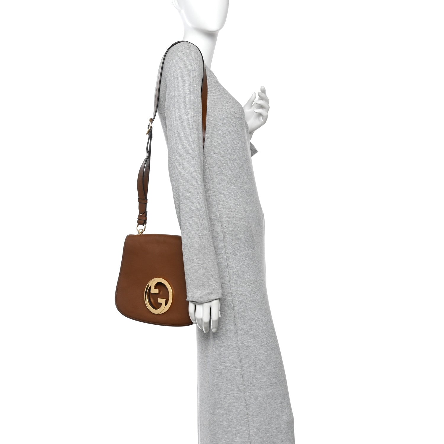 Gucci Roxy Calfskin Web Medium Blondie Shoulder Flap Bag Cuir 2 of 15