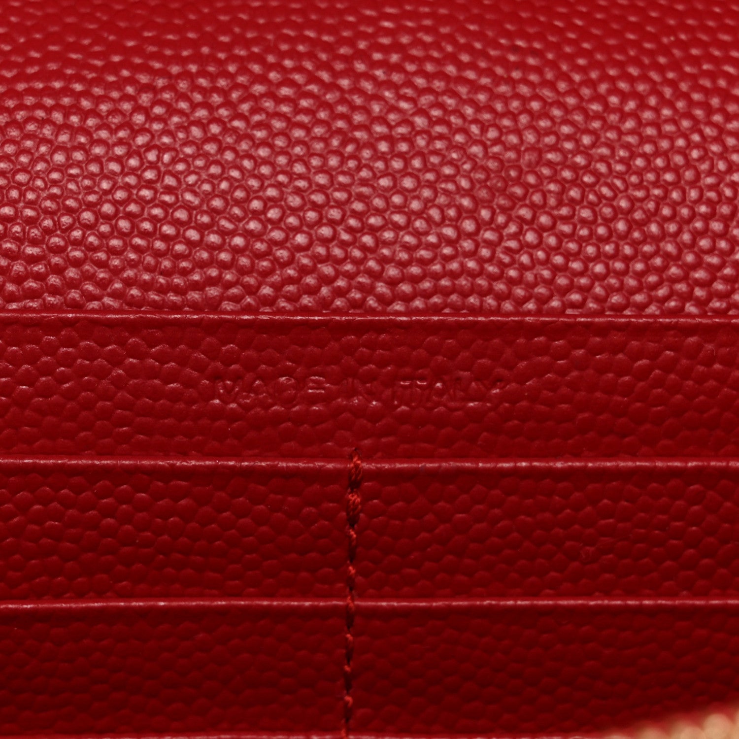 Saint Laurent Grain De Poudre Matelasse Chevron Monogram Chain Wallet New Red 7 of 12