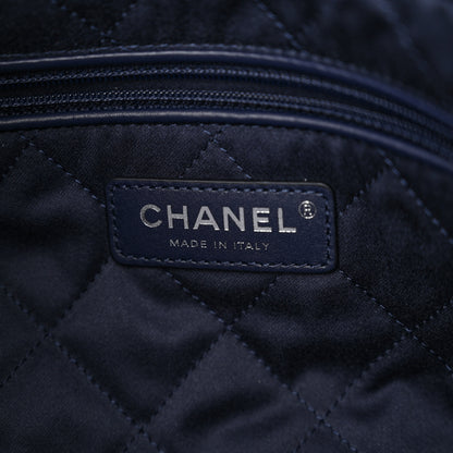 Chanel Metallic Calfskin Quilted Small Chanel 22 Navy Blue 8 of 12