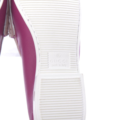 Gucci Calfskin Horsebit Multicolor Loafers 36.5 Magenta Pink White 10 of 10