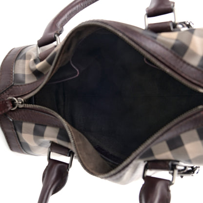 Burberry Smoked Check Medium Alchester Bowling Bag Plum 5 of 21