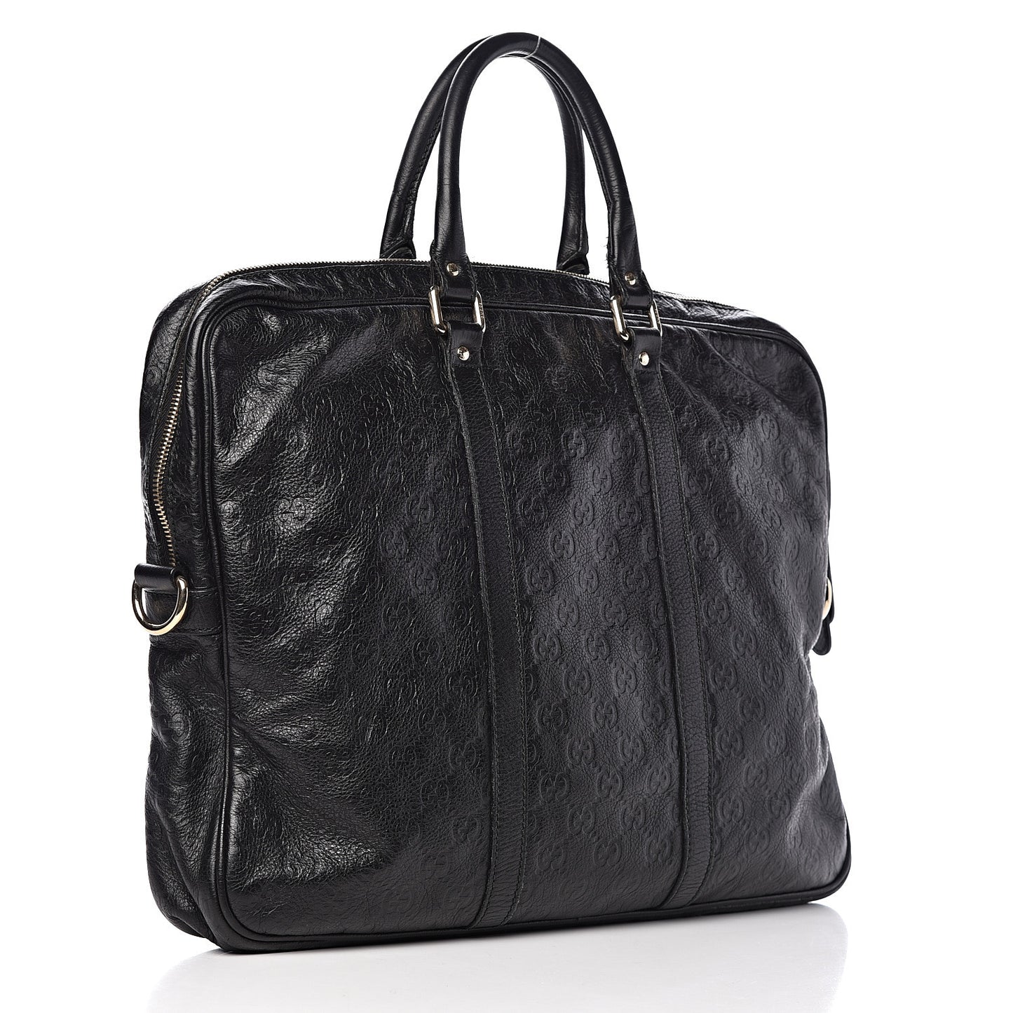 Guccissima Medium Briefcase Black