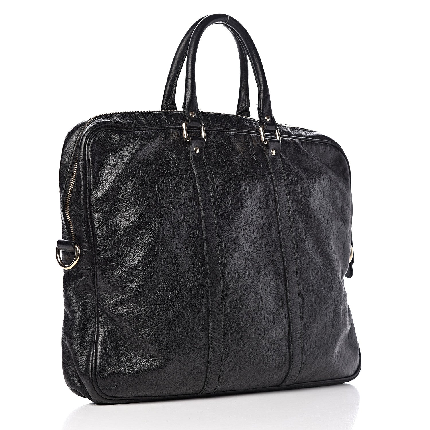 Gucci Guccissima Medium Briefcase Black 3 of 10