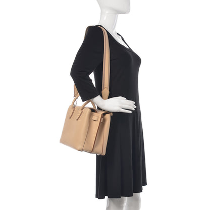 MCM Grained Calfskin Medium Milla Tote Natural 2 of 10