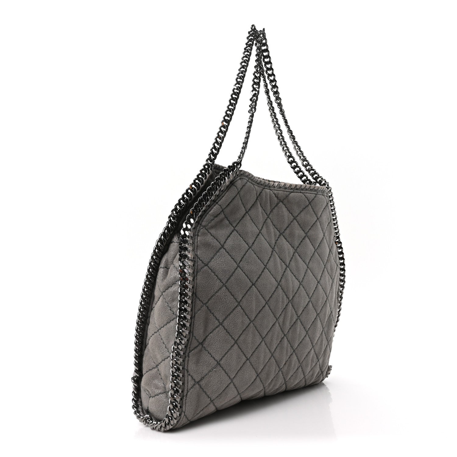 Stella McCartney Shaggy Deer Quilted Small Falabella Tote  Light Grey 3 of 9