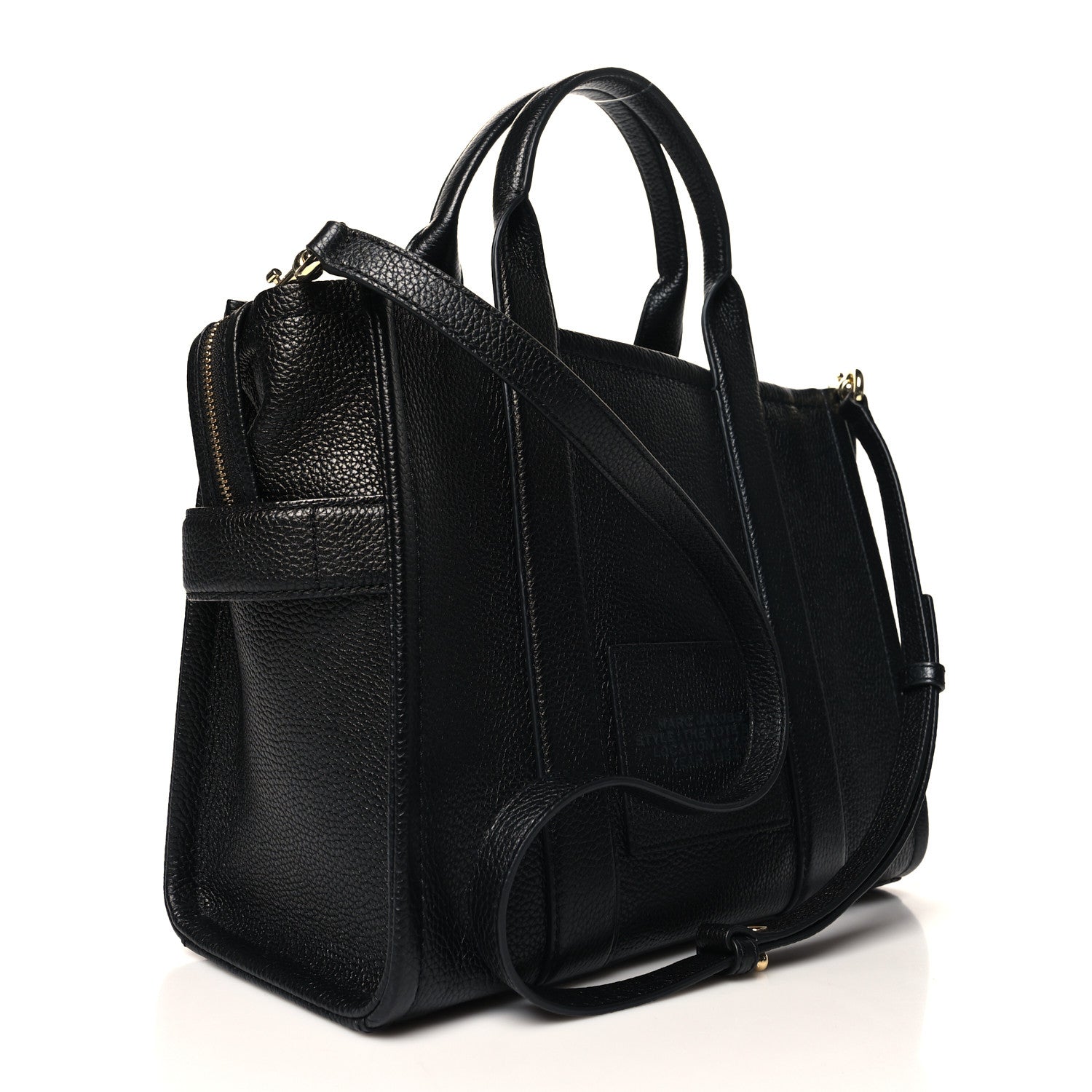 Marc Jacobs Grained Calfskin Medium The Tote Bag Black 3 of 9