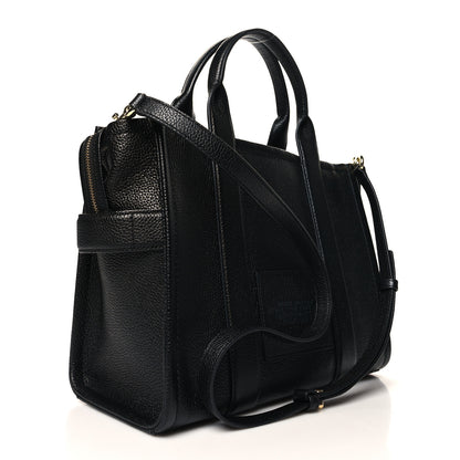 Marc Jacobs Grained Calfskin Medium The Tote Bag Black 3 of 9