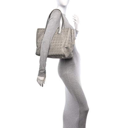 Chanel Metallic Nylon Travel Tote Silver 2 of 11