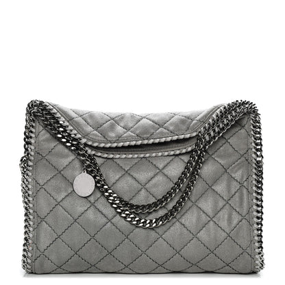 Stella McCartney Shaggy Deer Quilted Fold Over Falabella Tote Light Grey 1 of 7