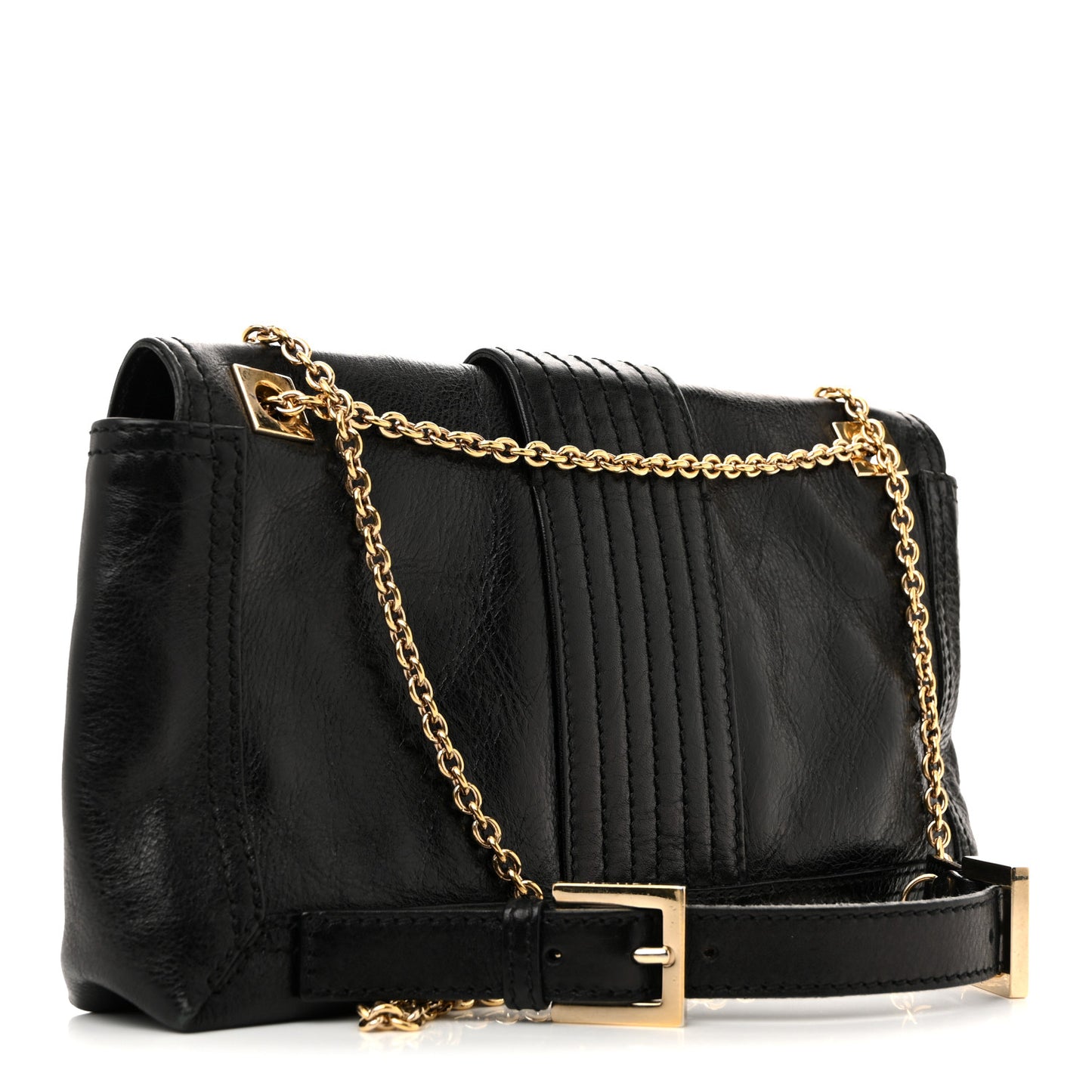 Vitello Acqua Maxi Baguette Bag Black