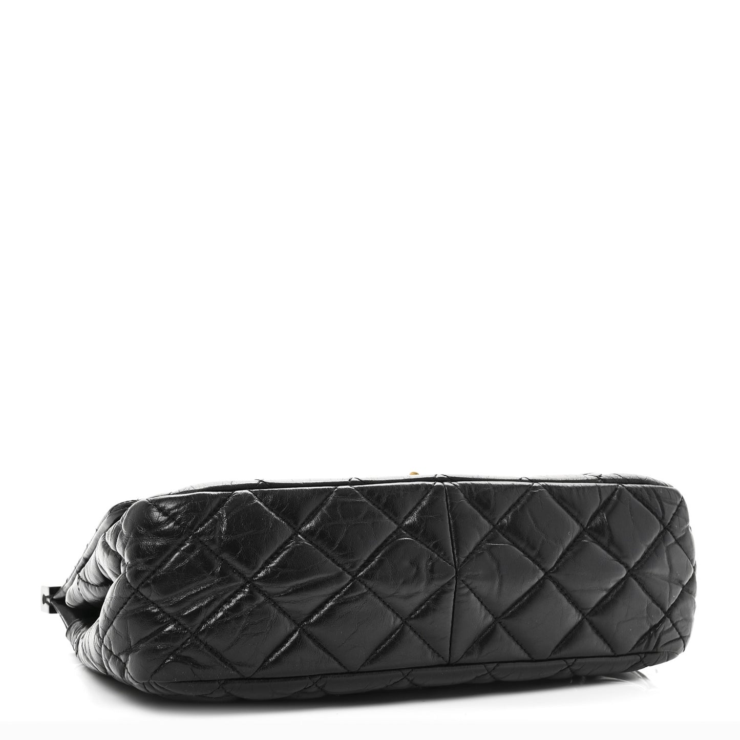 Aged Calfskin Quilted 2.55 Reissue 225 Hanger Flap Black