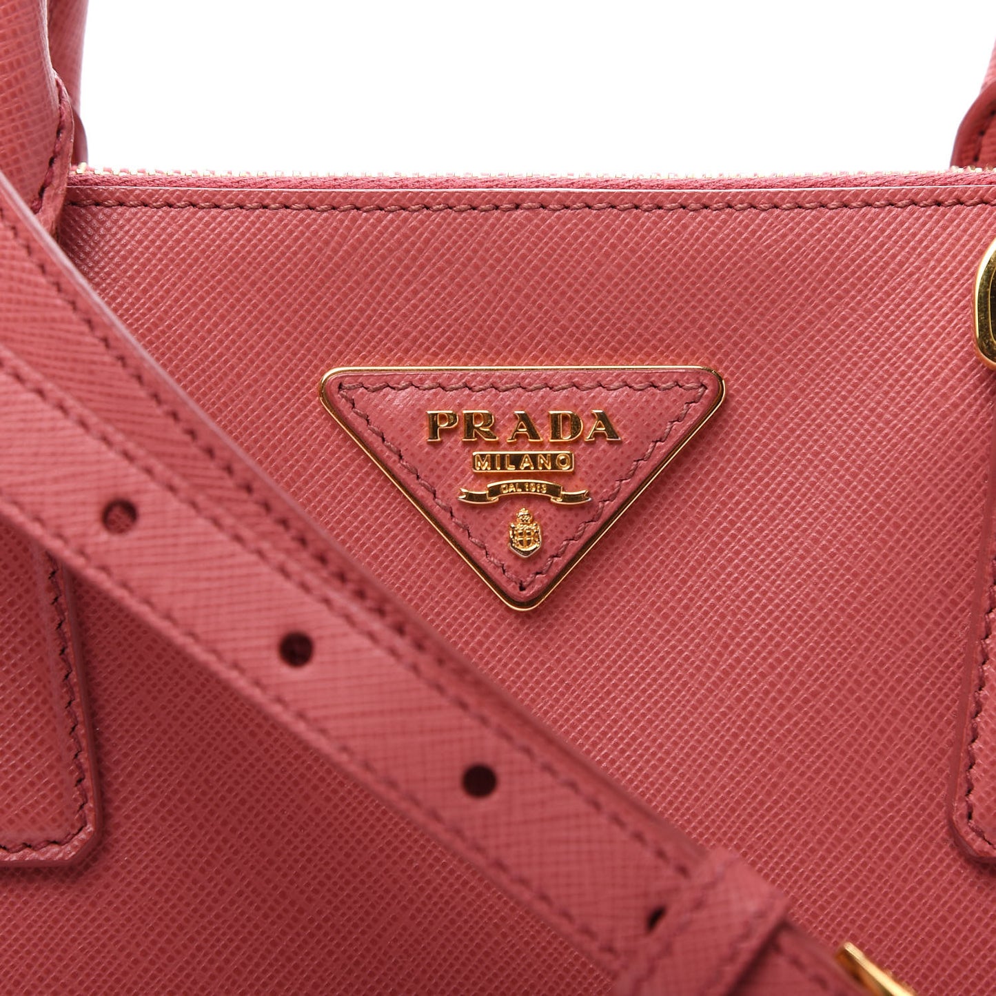 Saffiano Small Galleria Double Zip Tote Fuxia