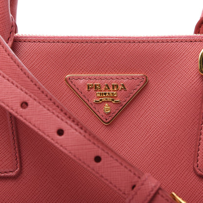 Prada Saffiano Small Galleria Double Zip Tote Fuxia 12 of 14