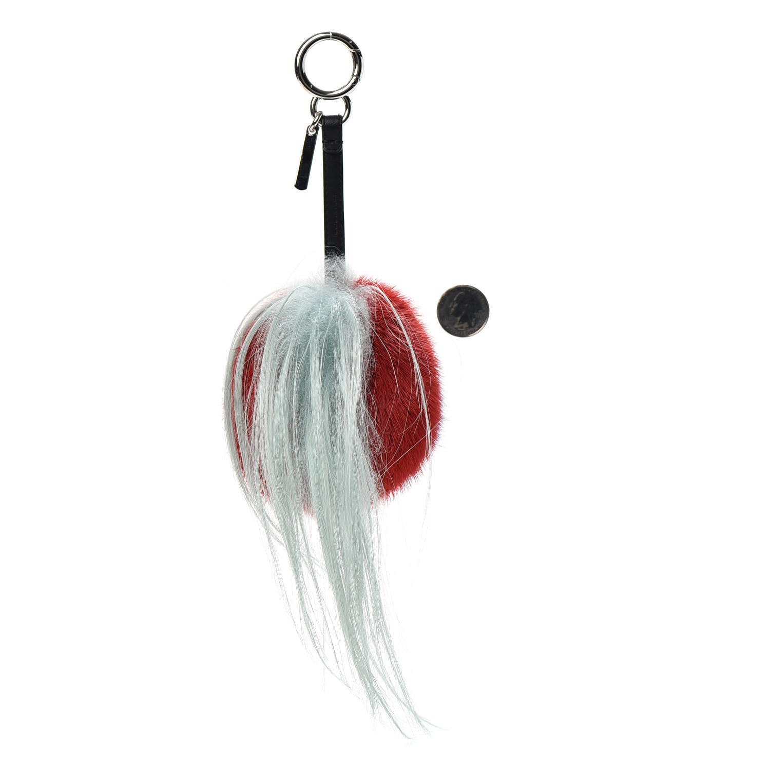 Fendi Mink Goat Fur QuTweet Funkyfur Bag Bug Charm Pimento Black Multicolor 2 of 3