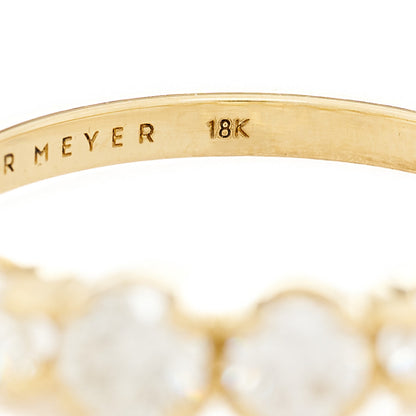 Jennifer Meyer 18K Yellow Gold Diamond Graduated Ring 53 6.5 6 of 6