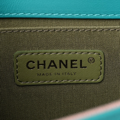 Chanel Calfskin Quilted Medium Boy Flap Turquoise 5 of 12