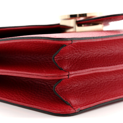 Gucci Dollar Calfskin Small Interlocking G Shoulder Bag Red 9 of 13