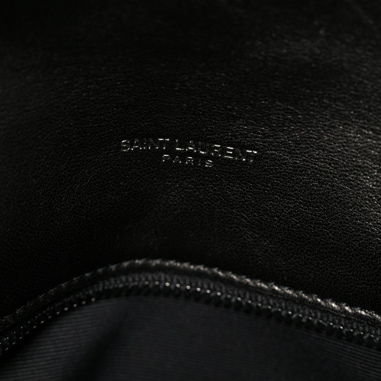 Saint Laurent Lambskin Quilted Monogram Monochrome Medium Loulou Puffer Chain Satchel Black 7 of 11