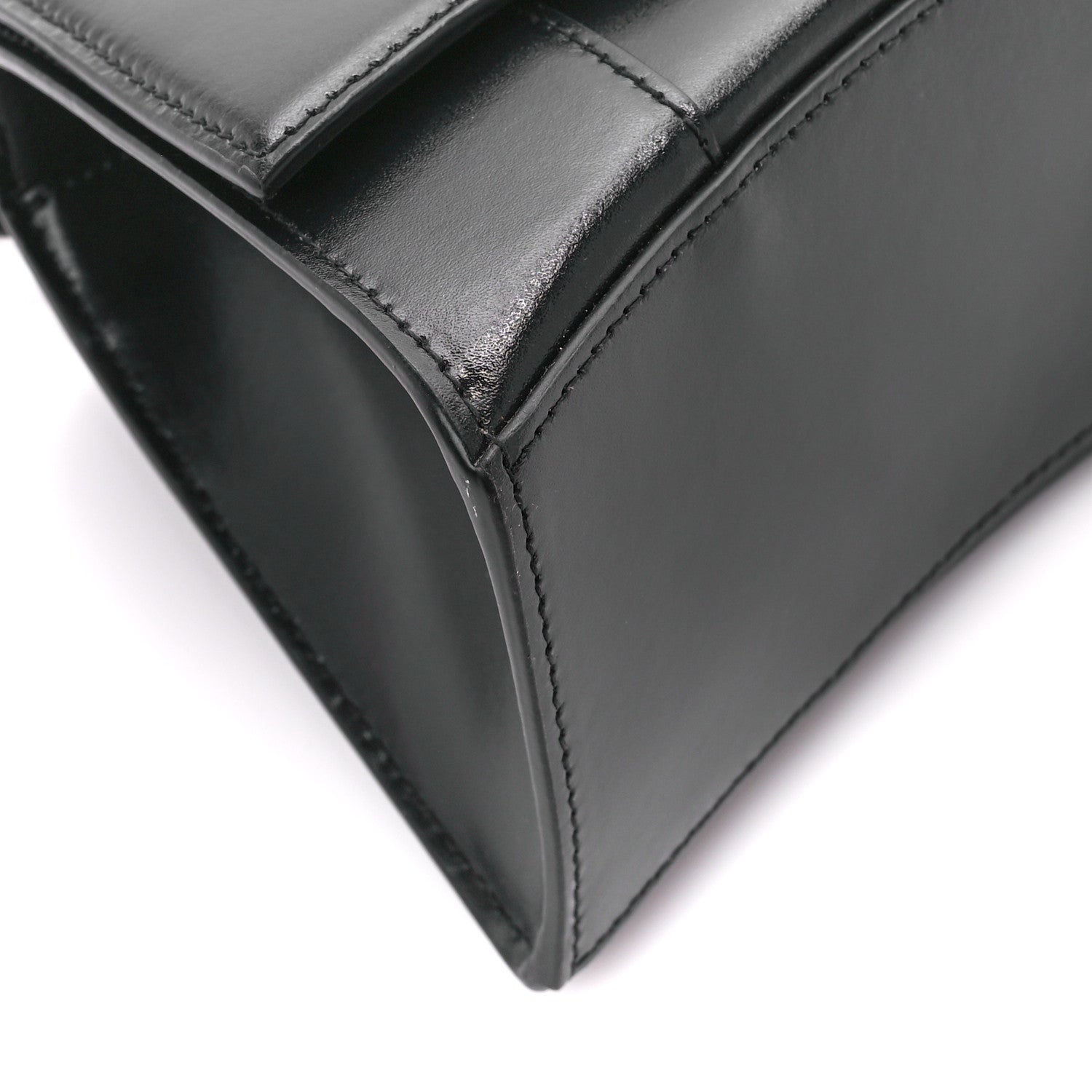 Balenciaga Shiny Box Calfskin Small Hourglass Top Handle Bag Black 9 of 10