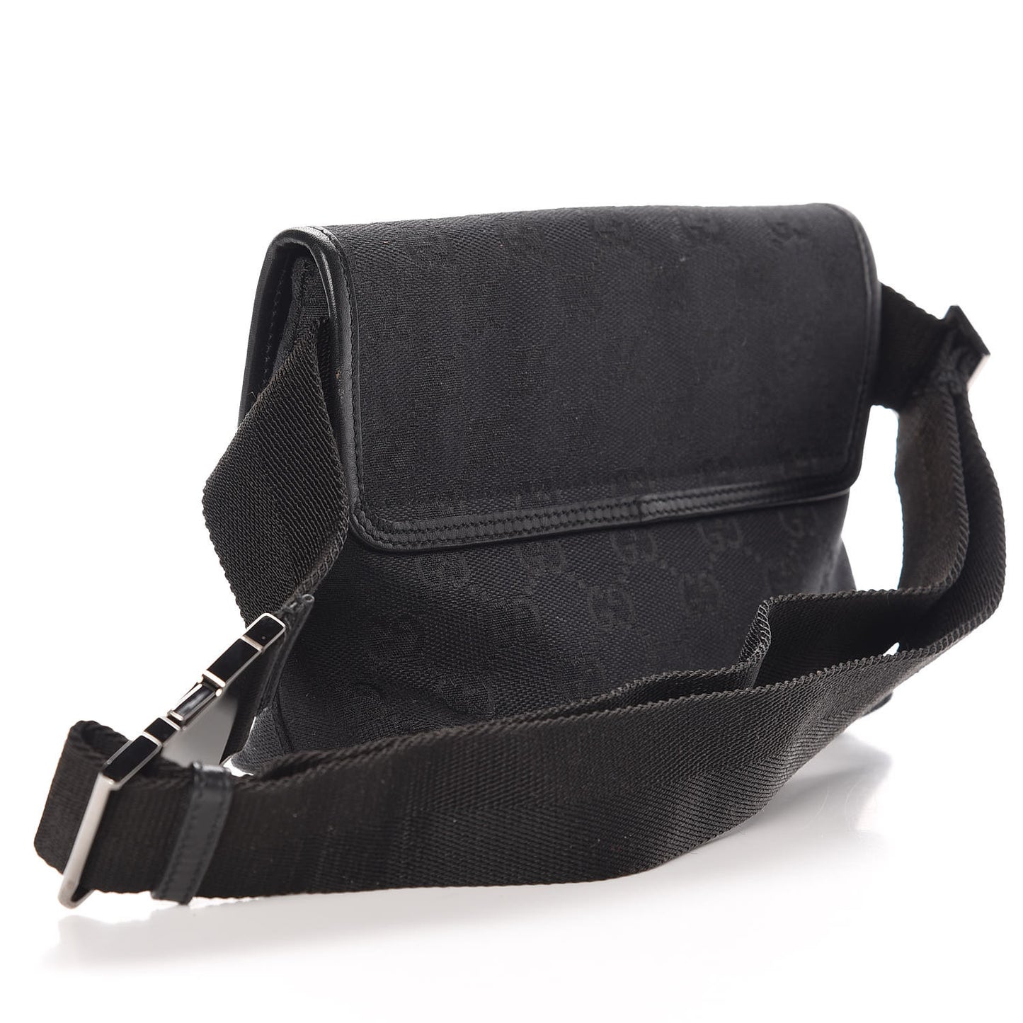 GG Monogram Web Flight Belt Bag Black