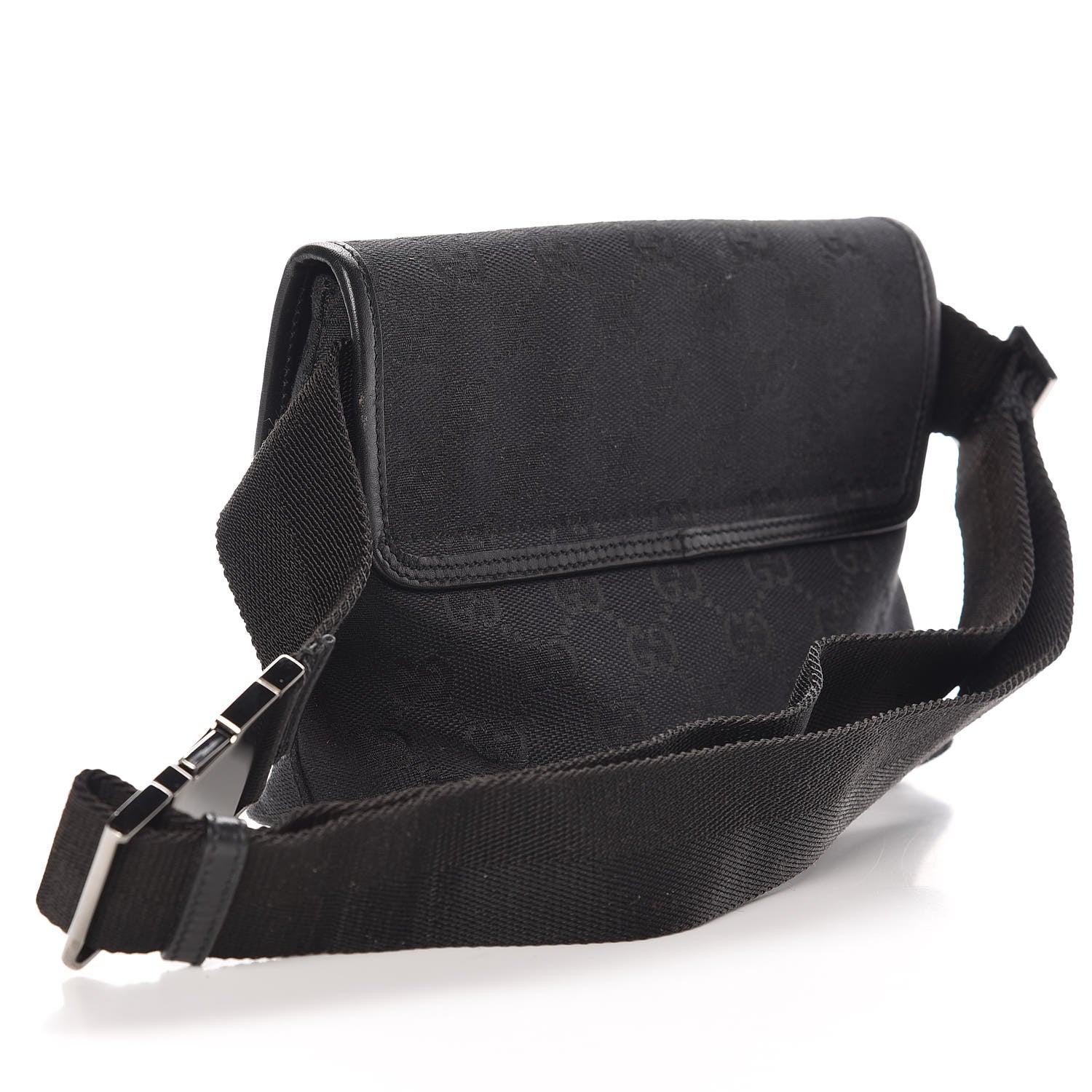 Gucci GG Monogram Web Flight Belt Bag Black 3 of 7
