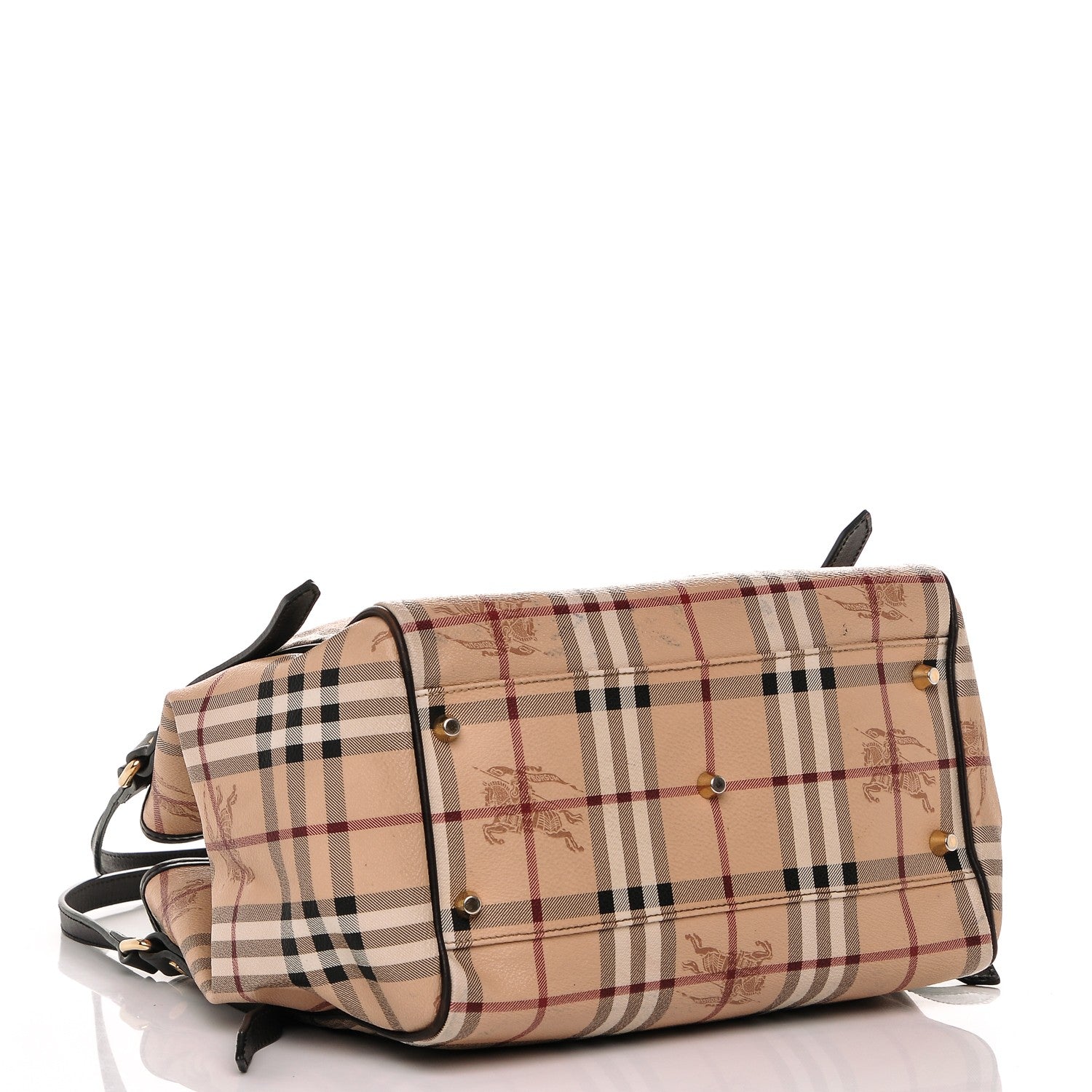 Burberry Haymarket Check Small Canterbury Tote Chocolate 4 of 6