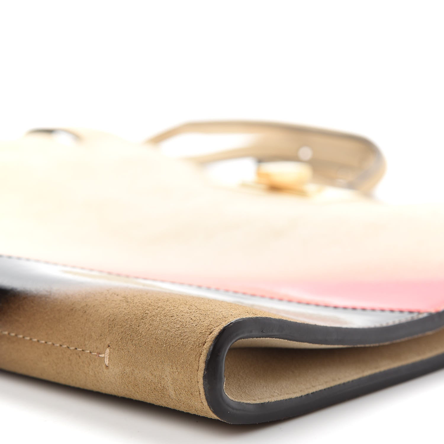 Fendi Suede Patent Gradient Marquetry Iconic Clutch Multicolor 8 of 11