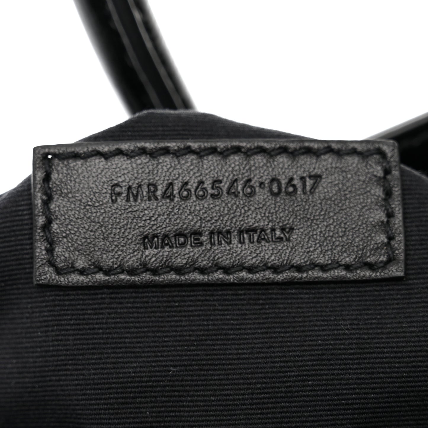 Textured Patent Calfskin Small Sac De Jour Black